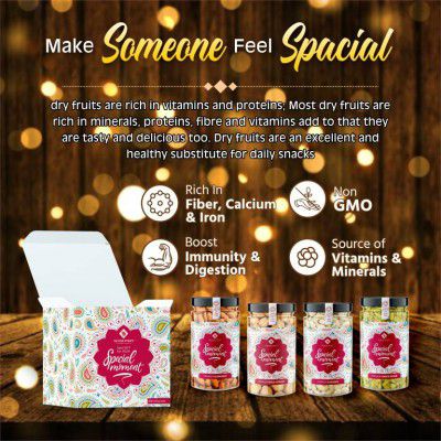 Nature Purify Diwali Gift Hamper (100 * 4) Almonds, Apricots, Cashews, Raisins Almonds, Cashews, Apricots, Raisins (4 x 100 g)