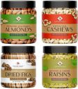 Nature Purify Dry Fruits Combo Pack (Almond, Cashew, Kishmish, Anjeer- 250g Each)-1kg Almonds, Cashews, Raisins, Figs  (4 x 0.25 kg)...