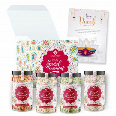 Nature Purify Premium Diwali Gift Hamper – “Almond, Cashew, Pumpkin & Sunflower Seeds – Festive Gift Box (100g Each)”
