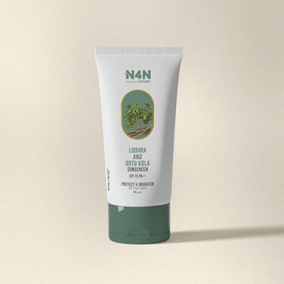 Nature4Nature Sunscreen SPF 35 PA++ with Lodhra & Gotu Kola – Protects & Brightens Skin – Broad Spectrum Protection for All Skin Types – 50g