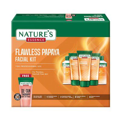 NATURES ESSENCE Flawless Papaya Facial Kit, 352g + 200ml, White