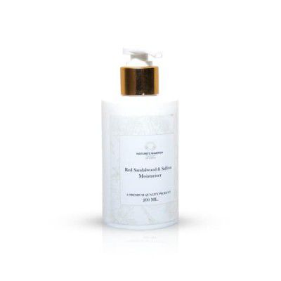 NATURE'S WARMTH Red Sandalwood & Saffron Deep Moisture, Daily Moisturizer for Dry Skin, Non-Greasy, Glowing Skin - For Men & Women- 200ml