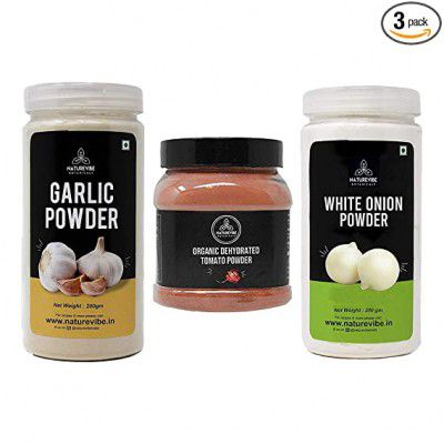 Naturevibe Botanicals Indian Masala Paste(Onion + Tomato + Garlic Powder) -Set of 3