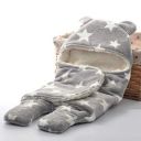 naughty baby New Born All Season Ultra Soft Blanket for Babies with Cartoon Print (Grey Stars)...