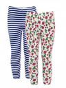 Naughty Ninos Girls Cotton Girls Pack of 2 Printed Ankle-Length Leggings for 2 to 12 Years...