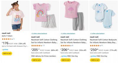 Nauti Nati Kids Clothing Upto 80% Off