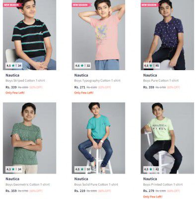 Myntra : Upto 75% OFF - Nautica Boys Clothing | Starts At ₹419