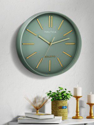 Nautica Luxury Finish Modern Wall Clock (Abs)(3D-Solid Matt-Green)