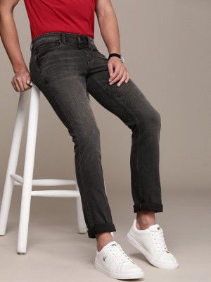 Nautica Men Straight Fit Low-Rise Light Fade Stretchable Jeans
