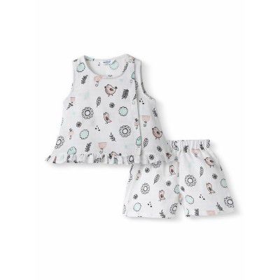 Nautinati Boys Printed Jhabla set | Cotton | Age 0-2 Years