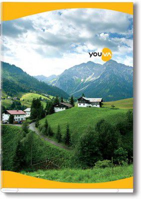 NAVNEET Youva Soft Bound Long Book 21x29.7 cm Single Line 100 Pages Regular Note Book Single Line 100 Pages (Multicolor, Pack of 12)