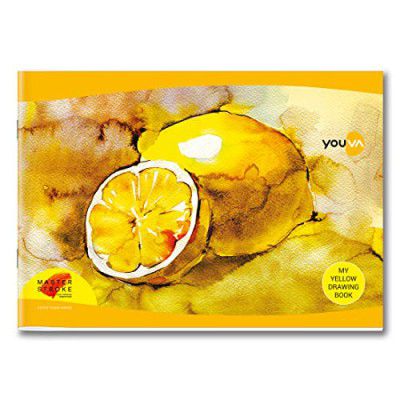 Navneet Youva | Yellow Drawing Book for Students and Budding Artists| Small Size | A4 size 21 cm x 29.7 cm | 36 Pages | Pack Of 12