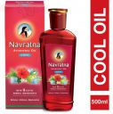 Navratna Ayurvedic Cool Oil Power of 9 Ayurvedic Herbs Relieves Headache, Fatigue, Sleeplessness and Tension, 500ml...