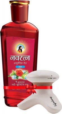 Navratna Ayurvedic Oil Cool 500 ml + Life Long Massager Hair Oil (700 g)