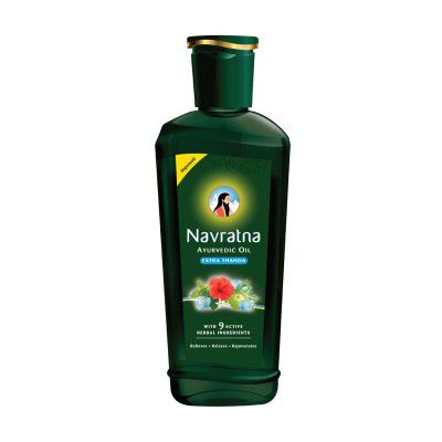 Navratna Extra Thanda Cool Oil - 300ml | Relieves Headache, Body ache, Tiredness, Sleeplessness & Tension