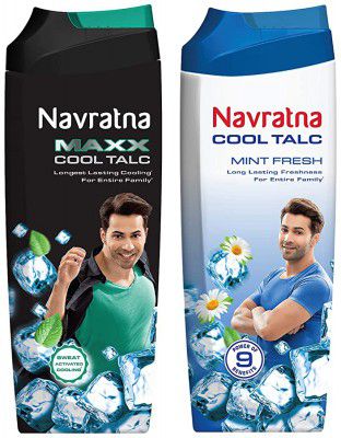 Navratna Maxx Cool Talc, 400gm And Navratna Cool Mint Fresh, 400g