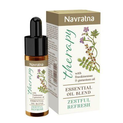 Navratna Therapy Zestful Refresh Essential Oil Blend, 15 ml
