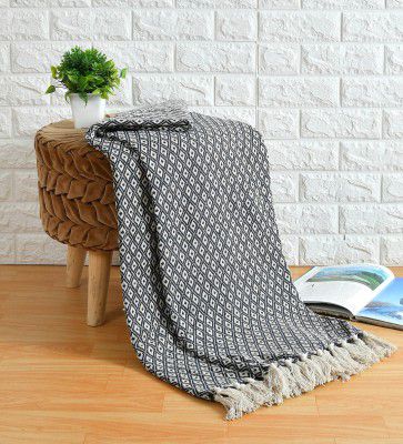 Navy Blue Cotton 50x70 Inches Throw