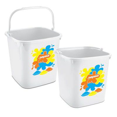 Nayasa 7.5 Litre Holi Bucket, Set of 2 | Water Storage | Holi Special Bucket | White