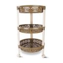 Nayasa Candy Round Trolley 3 Layers | Kitchen Organizer | 33.5 X 33.5 X 58 cm | Green...