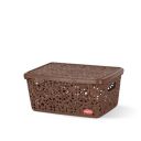 Nayasa Flower Storage Plastic Basket Medium (29 cm X 21 cm X 14 cm, Dark Brown) (SSB050)...