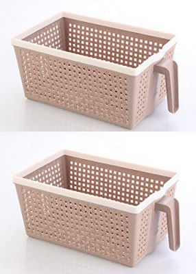 Nayasa Frill Fruit Basket for Dining Table & Fridge | Multipurpose Basket for Storage  Set of 2 - Multicolor