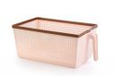 Nayasa Frill No. 1 Plastic Rectangular Fruit Basket (Peach And Brown, Small)...