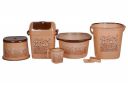 Nayasa Funk 6 Piece Plastic Bathroom Set, Large, Brown...