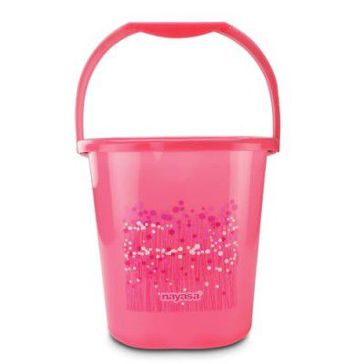 Nayasa Funk Bucket 18 LTR | Bathroom Set | Bath Set for Bathroom | Bucket | Pink