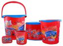 Nayasa Kids Printed 5 Pcs Plastic Bathroom Set, Red (NB3239)...