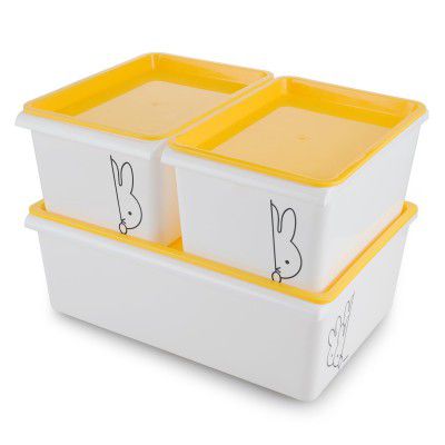 Nayasa Lego Print Stack N Store Big 1, Small 2 | Plastic Storage Boxes With Lid