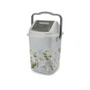 Nayasa Marble Swing Bin 8 Ltrs | Plastic Dustbin with Lid & Handle | Strong & Durable Waste Bin for Kitchen & Bathroom | Grey...