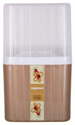 Nayasa Plastic Castle Cutlery Stand | | Brown