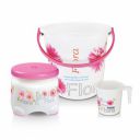 Nayasa Plastic Flora 3 Pcs Bathroom Set...