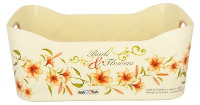 Nayasa Plastic Passion Fruit Basket Deluxe Set Pack of 2 