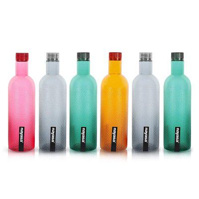 Nayasa Plastic Water Bottle, 1000ml Set Of 6 Multicolour Standard