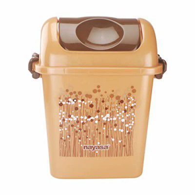 Nayasa Rectangular Swing Bin Funk No 13 with Swing Lid, Capacity- 13.5 Liters