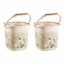 Nayasa Sqr Ring Marble Bathroom Set_Bucket 18 Ltrs 2 Pcs Set_Brown...