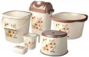 Nayasa Square 6 Piece Bathroom Set Deluxe (Brown)...