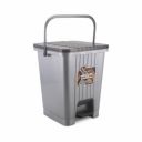 Nayasa Square Pedal Bin- 11.6 Ltrs | Garbage Waste Bin for Kitchen, Bathroom, Office | Strong & Durable Plastic Dustbin | Grey...