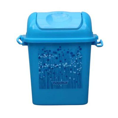Nayasa Swing 13 Funk Dustbin for Kitchen & Bathroom (Blue)
