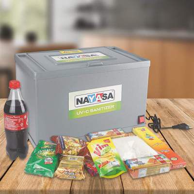 Nayasa UV-C Sterilizer Storage Box | UV-C Sterilizer to Kill Viruses, Bacteria - Corona Killer | 15 Liter Sterilize Box For Home & Office
