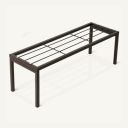 NAYRA™ Metal Plant Stand for Garden Rectangle Black 24 Inch x 10 Inch x 8 Inch (Black (Set of 6))...