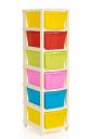 NEATERIZE 6 XL Plastic Modular Drawer System for Home, Office, Hospital, Parlor, School, Doctors, Home and Kids, Product Dimension When assembeled (30cmx35cmx105cm) (6XL) (Multi-colour)...