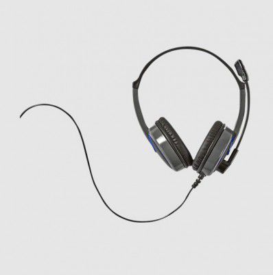 nedis GHST200BK Wired Gaming Headset (Lag Free Audio, Over Ear, Black)