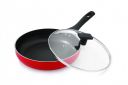 Neelam Non-Stick Deep Fry Pan with Glass Lid, 22 cm ...