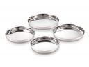 Neelam Stainless Steel 13 (22g) Guj. Sada Thali, 27 cm, 12-Piece, Silver...