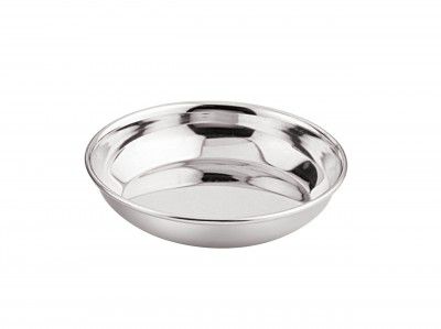 Neelam Stainless Steel 5.5 22G PRM Halwa Plate, 11 cm, Silver