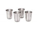 Neelam Stainless Steel 6.5 22G PRM Pari Glass, 170 ml, Silver, Set of 4...