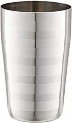 Neelam Stainless Steel 7 22G Diamond Thums Up Glass, 300 ml, Silver